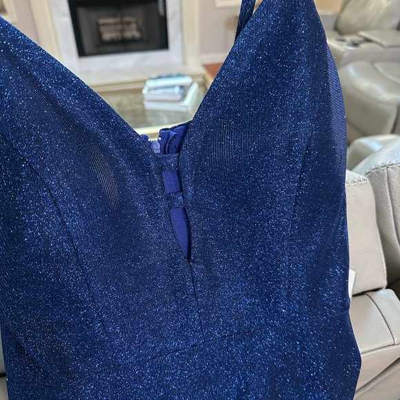 New With tag  long dress. Midnight Blue Glitter Dress - Picture 5 of 8